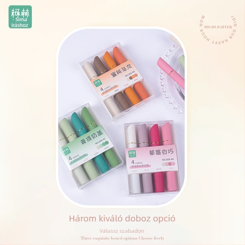 COLNK rúzs-stílusú highlighter toll, puha heggyel, nagy kapacitás, ködös szín, diákoknak