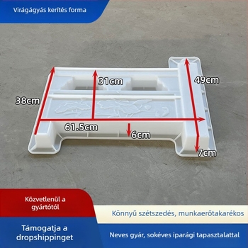 Kerti cementforma-készlet virágágyásokhoz, kerítésekhez, tavakhoz és térköves burkolatokhoz