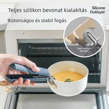 Élelmiszer-minőségű szilikon hőálló klipsz, forró edények megemelésére és párolására.