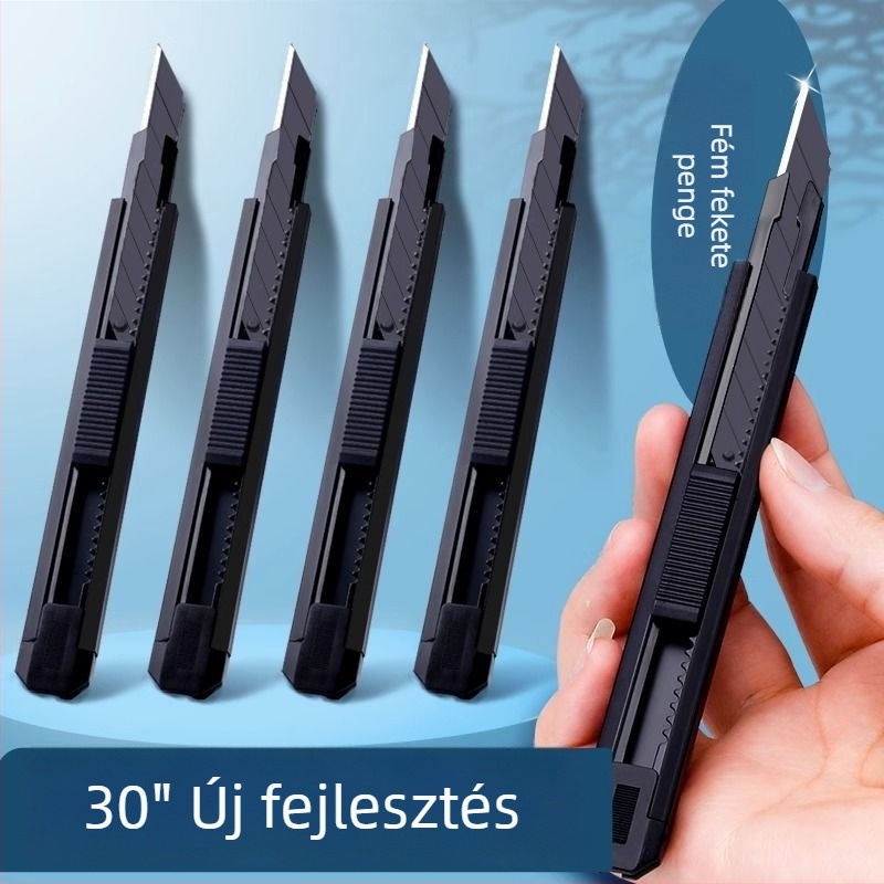Mini univerzális kés 30°-os pengével, titan ötvözet és szénacél, tapéta- és papírvágáshoz