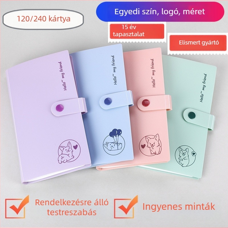 Morandi kis kártyaalbum három rekesszel, 120/240 hely, HD vízálló átlátszó Polaroid fotógyűjtemény-album