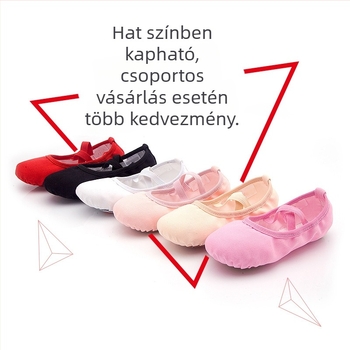 Gyermekeknek szóló tánccipő, puha talppal, vászon balettcipő gyerekeknek