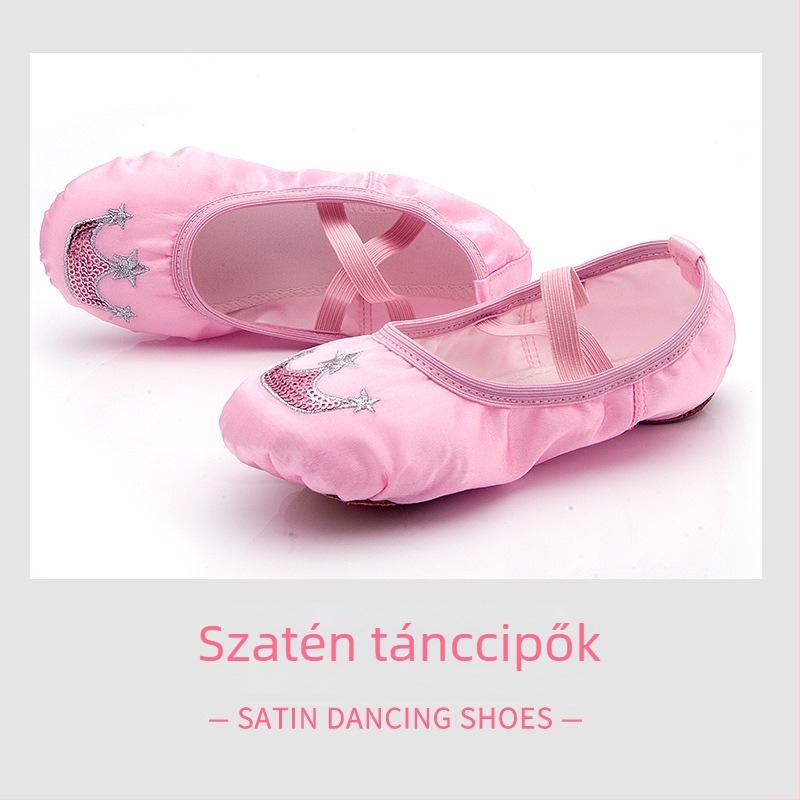 Gyermekeknek szóló tánccipő, puha talppal, vászon balettcipő gyerekeknek