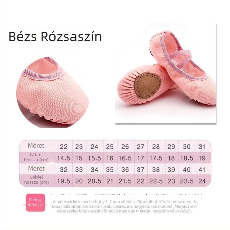 Gyermekeknek szóló tánccipő, puha talppal, vászon balettcipő gyerekeknek
