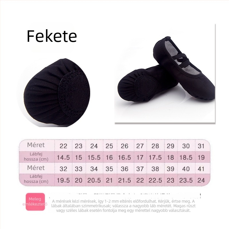 Gyermekeknek szóló tánccipő, puha talppal, vászon balettcipő gyerekeknek