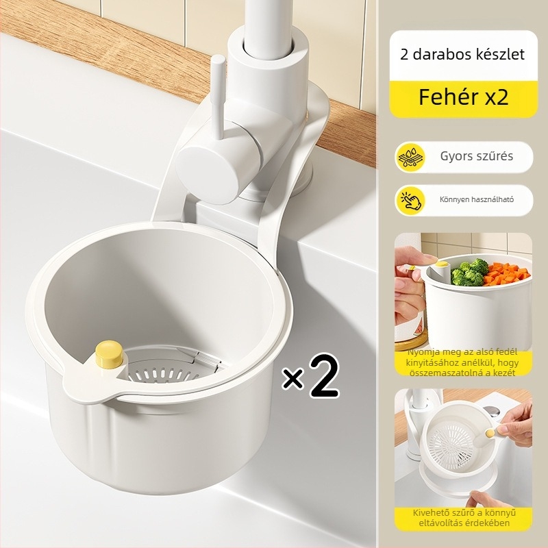 Függő mosogató szűrőkosár — nyomógombos típus, sokoldalú konyhai tárolás | Niu Family Premium