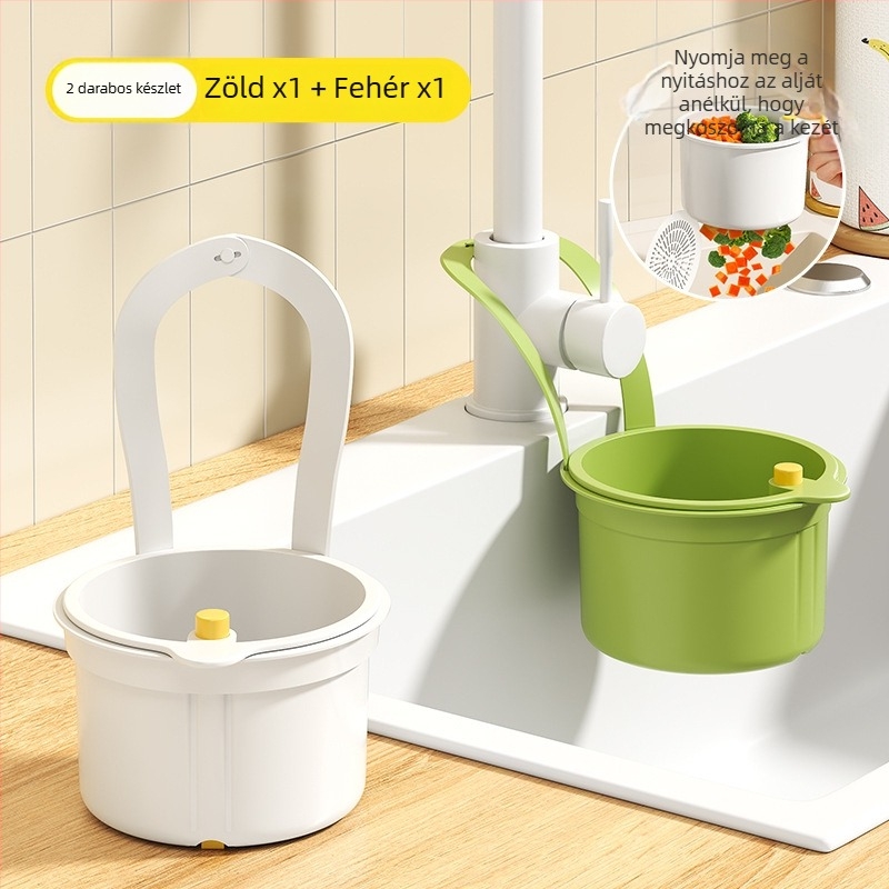 Függő mosogató szűrőkosár — nyomógombos típus, sokoldalú konyhai tárolás | Niu Family Premium