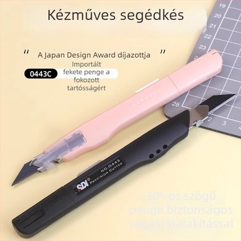 Kéziszerszám rezgéscsökkentett, kis univerzális kés, modell 0443C, 30° hegyű él, kézi faragókés bőr és fólia vágásához