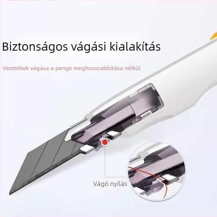 Kéziszerszám rezgéscsökkentett, kis univerzális kés, modell 0443C, 30° hegyű él, kézi faragókés bőr és fólia vágásához