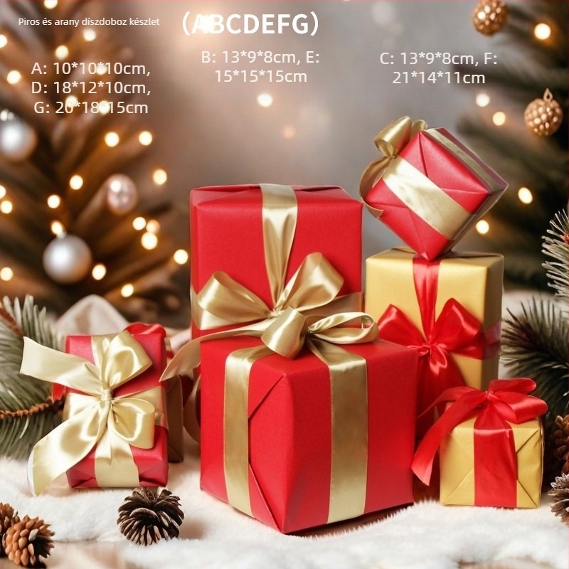 Dekoratív üres ajándékdoboz Karácsonyra és Kínai Új Évre – Kirakatdíszítés