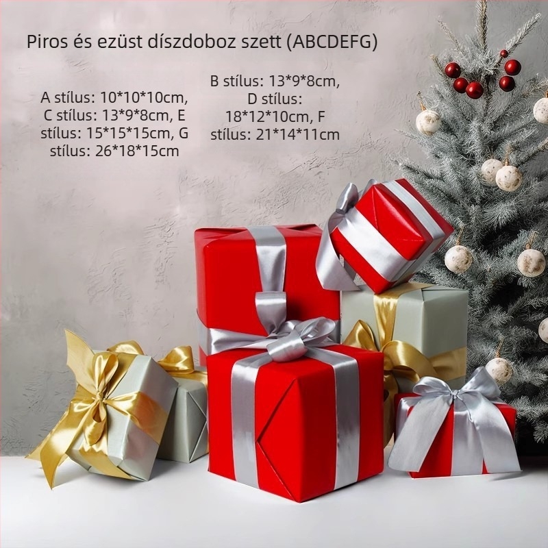 Dekoratív üres ajándékdoboz Karácsonyra és Kínai Új Évre – Kirakatdíszítés