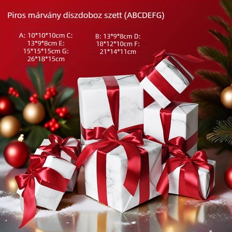 Dekoratív üres ajándékdoboz Karácsonyra és Kínai Új Évre – Kirakatdíszítés