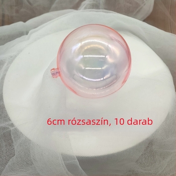 10 darab színes, átlátszó gömb a tortadíszítéshez – Halloween és Karácsony dekoráció