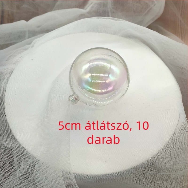 10 darab színes, átlátszó gömb a tortadíszítéshez – Halloween és Karácsony dekoráció
