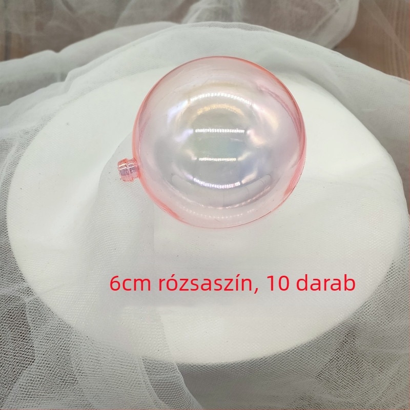 10 darab színes, átlátszó gömb a tortadíszítéshez – Halloween és Karácsony dekoráció