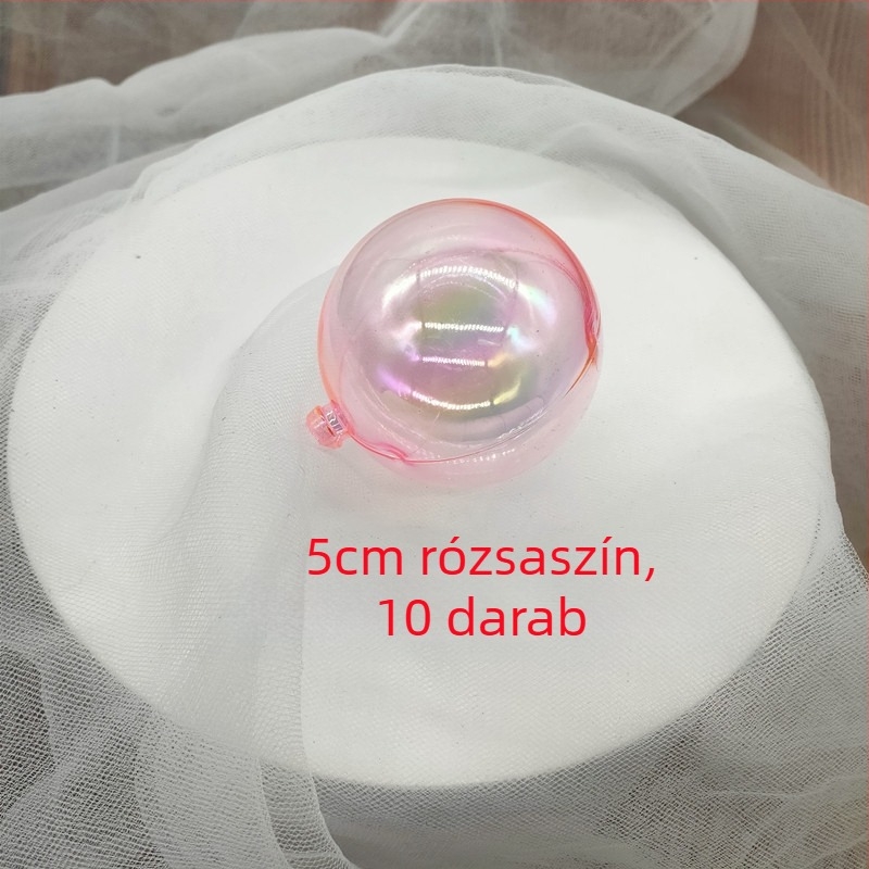 10 darab színes, átlátszó gömb a tortadíszítéshez – Halloween és Karácsony dekoráció
