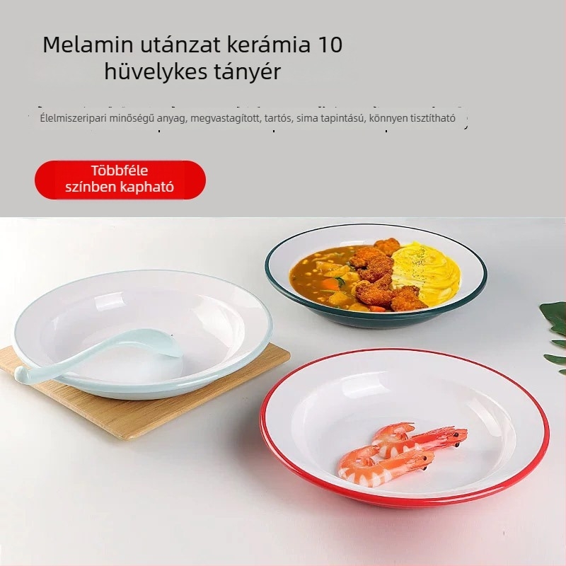 Melaminnal készült tál és tálalóedény braised pork rizzsel, bibimbap és hideg tészta számára