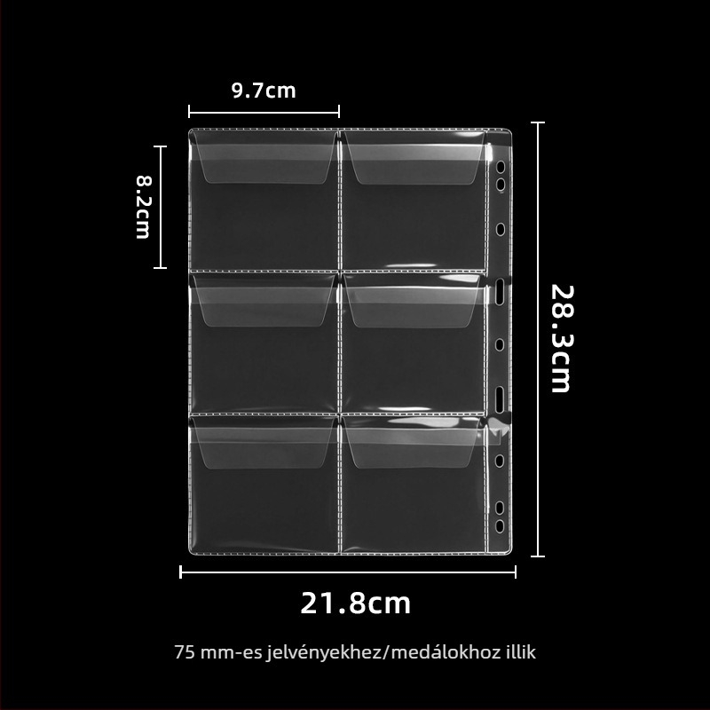 Nagykereskedelmi 11-lyukas átlátszó belső oldalakkal rendelkező album-binder anime kártyákhoz