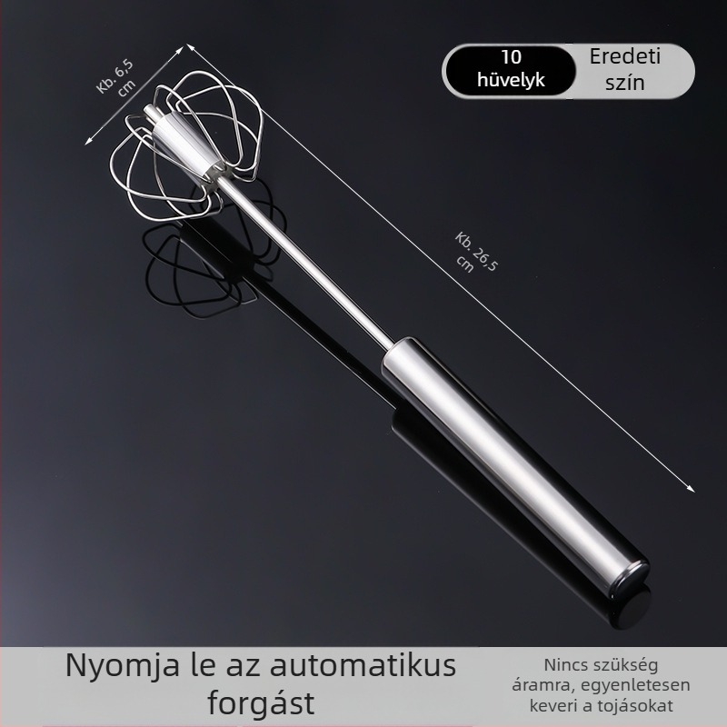 Félautomata tojáshabosító, rozsdamentes acél kézi keverő