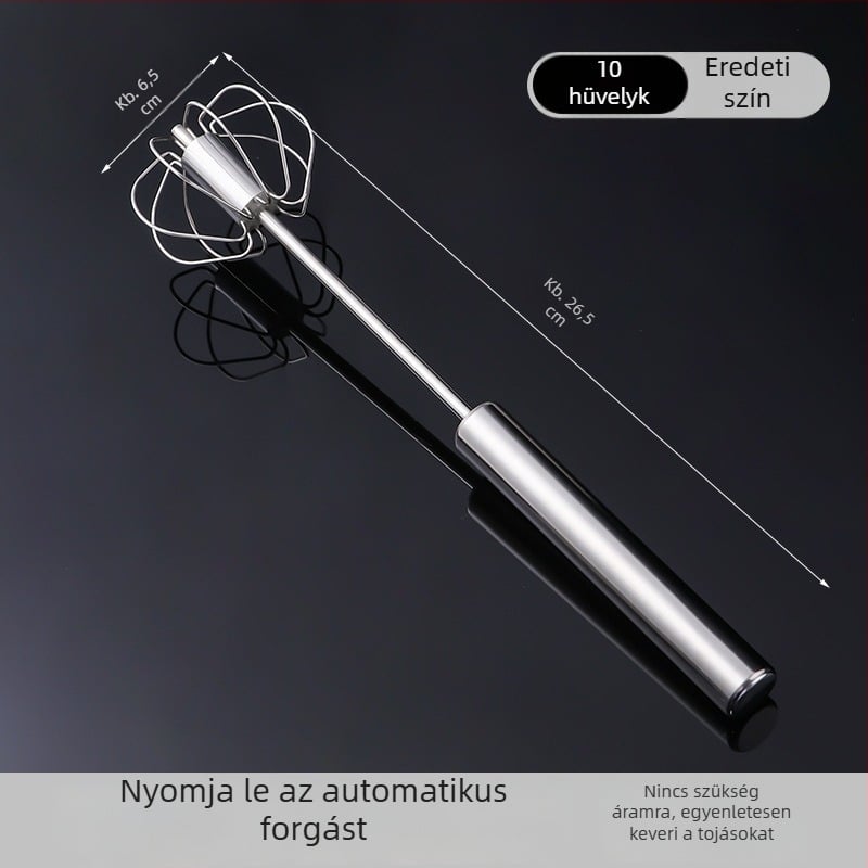 Félautomata tojáshabosító, rozsdamentes acél kézi keverő