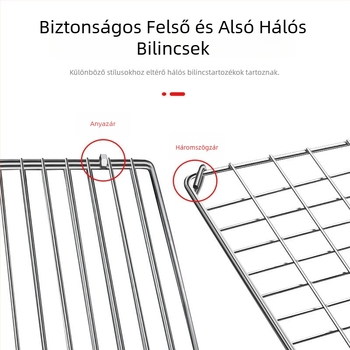 Külső rozsdamentes acél kétoldalas grillklipsz halhoz és húsokhoz – szén grillezéshez, négy burgerhez