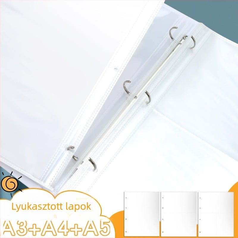 A3 díjgyűjtemény‑album, 3‑gyűrűs kötés, belső oldalak aktivitásokhoz, A4 bizonyítványok, többfunkciós loose-leaf album