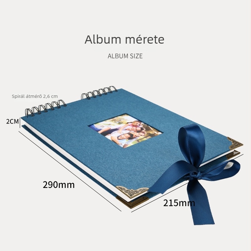 Határokon átívelő fotóalbum, nagy méretű DIY emlékkönyv család és pár számára, öntapadós laminált borító