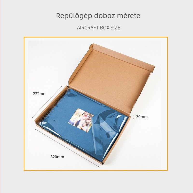 Határokon átívelő fotóalbum, nagy méretű DIY emlékkönyv család és pár számára, öntapadós laminált borító
