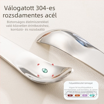 304 rozsdamentes acélból készült töltőkanál dumplingokhoz és wontonokhoz – otthoni használatra