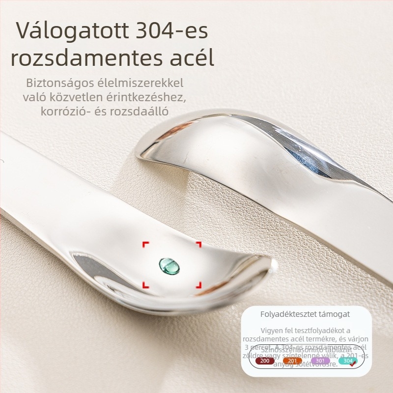 304 rozsdamentes acélból készült töltőkanál dumplingokhoz és wontonokhoz – otthoni használatra