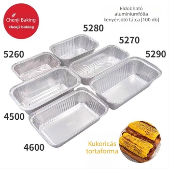 Egyszer használatos tortaforma alumíniumfóliából kukoricás tortához