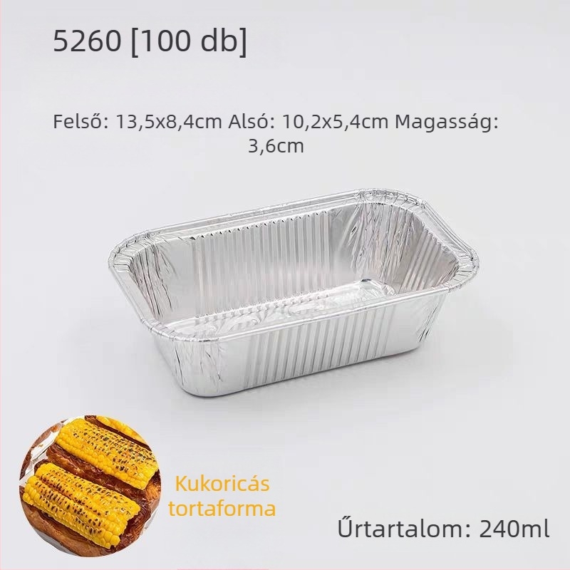 Egyszer használatos tortaforma alumíniumfóliából kukoricás tortához