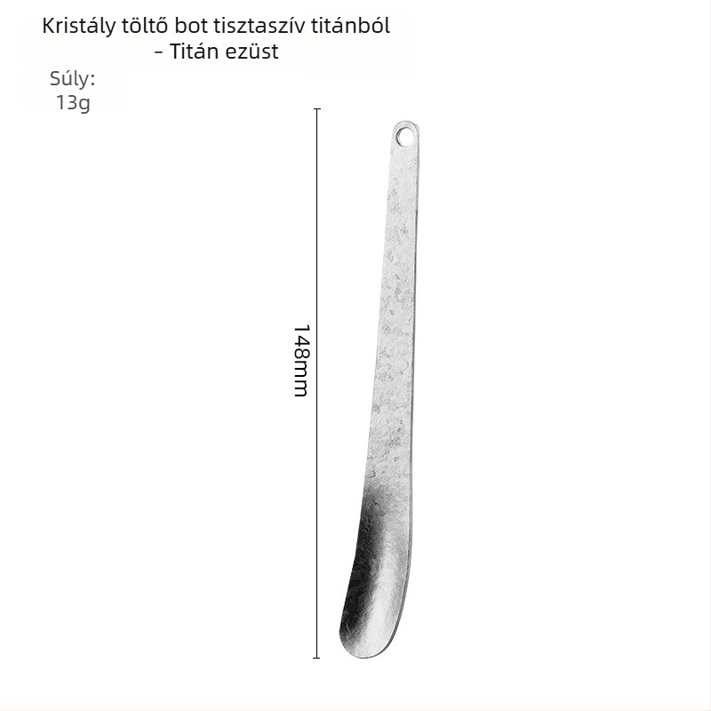 Tiszta titánból készült töltőkanál háztartási használatra; keverőeszköz gyóza töltéséhez