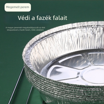 Légkeveréses sütőhöz alumíniumfóliás tálca, sütő és grill használatra