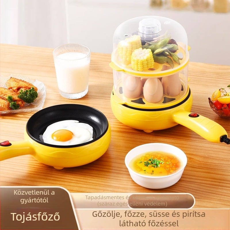 Beépíthető tojásfőző lapos alappal, mini omlett készítő és tojásgőzölő