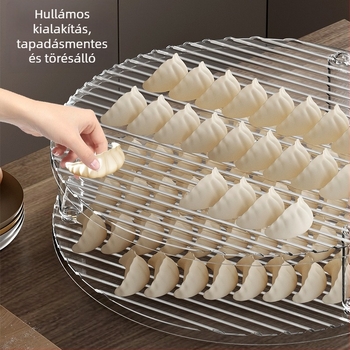 Gyoza tál fedővel és tálcával – minimalistikus otthoni előkészítő edény gyozához