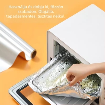 Meiliya alumíniumfólia sütéshez – élelmiszer-minőségű sütőpapír szilikon bevonattal, ideális sütőhöz és barbecue tálhoz