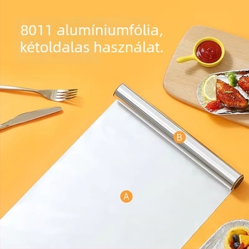 Meiliya alumíniumfólia sütéshez – élelmiszer-minőségű sütőpapír szilikon bevonattal, ideális sütőhöz és barbecue tálhoz