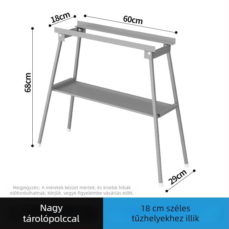 Összecsukható grillsütő állvány braising fedővel, emelt kéménnyel és tárolópolccal