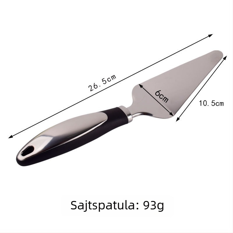 Rozsdamentes acélból készült pizza kerék és spatula – két darabos készlet