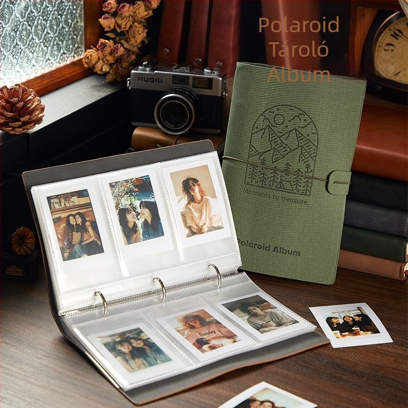 Polaroid mini fotóalbum 1- és 2-grid elrendezéssel, 3 hüvelykes négyzetes fotók tárolása, testreszabható