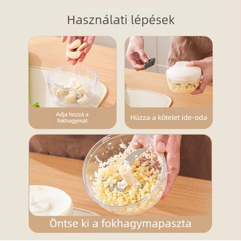 Multifunkcionális konyhai eszköz fokhagyma, gyömbér, hús és bébiétel püré készítéséhez — kézi mini fokhagyma‑nyomó