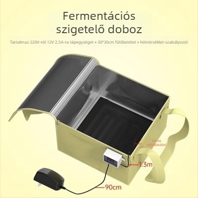 Hőmérséklet-szabályozott fermentációs doboz fermentációs tasakkal otthoni kenyérhez, joghurthoz és ragadós rizsborhoz, tésztakelesztéshez