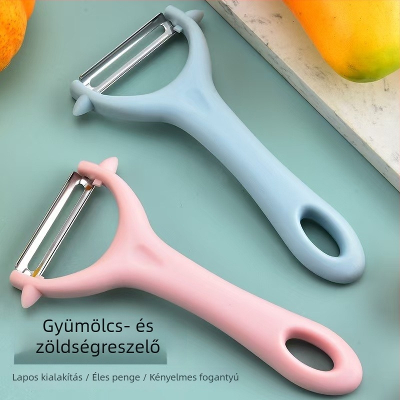 Rozsdamentes acélból készült vízcsepp alakú hámozó gyümölcsök és zöldségek számára, konyhai eszköz uborka és burgonya hámozásához