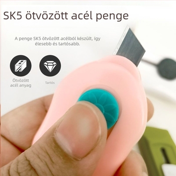 Kompakt, többfunkciós kés csomagoláshoz, borítéknyitáshoz és papírvágáshoz