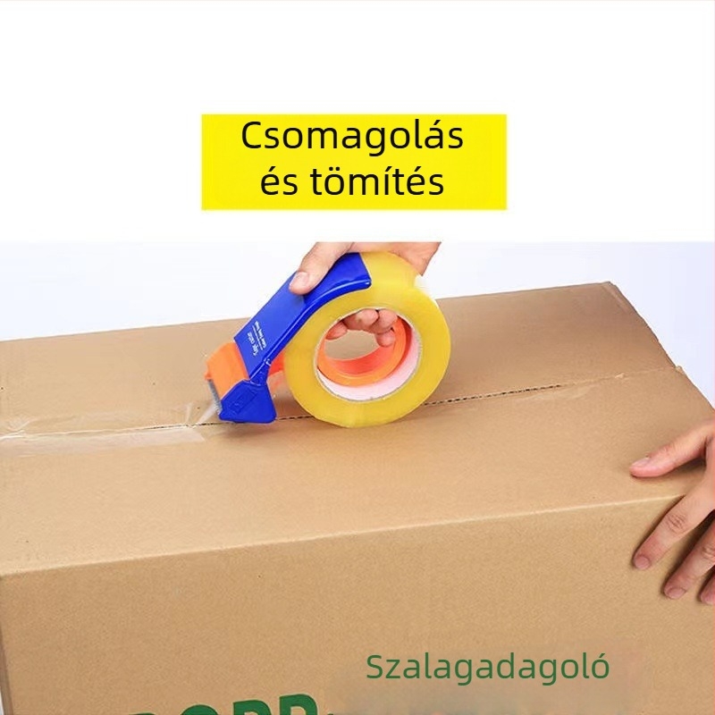 Átlátszó csomagoló ragasztószalagvágó és adagoló