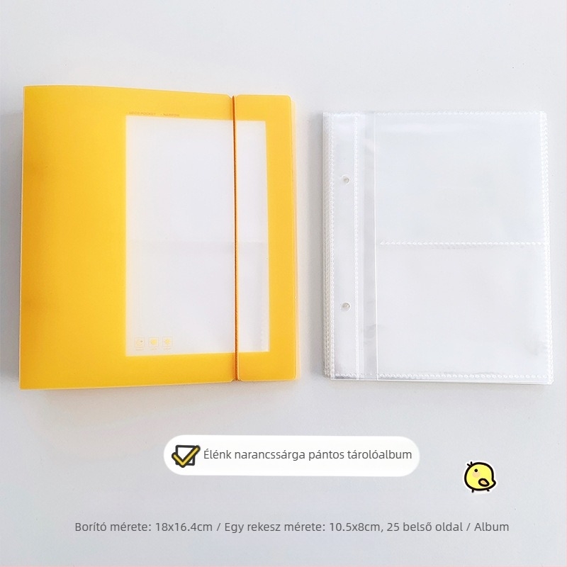 Koreai stílusú, átlátszó tartóalbum kártyák, fényképek, képeslapok és matricák számára, cserélhető oldalakkal