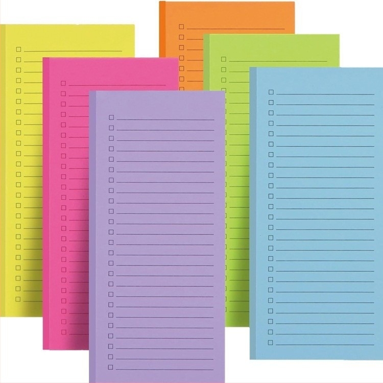 Színes mágneses post-it jegyzetek, testreszabható napi tervező és üzenőtábla, hűtőmágnes