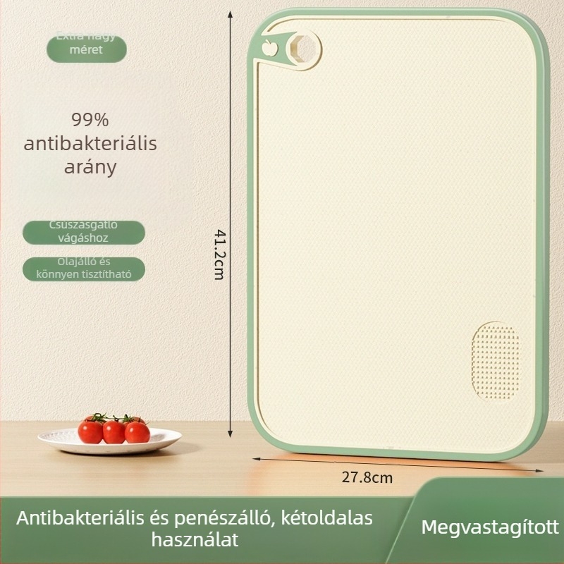 Kétoldalas vágódeszka búzaszalmából, antibakteriális és penészmentes, élelmiszerbiztonsági minőségű