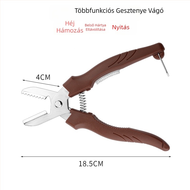 Rozsdamentes acél gesztenye hámozó